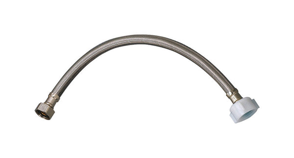Válvula de bola de compresión Plumb Pak EZ de 1/2 pulg. x 7/8 pulg. de diámetro, 12 pulg., para inodoro de acero inoxidable