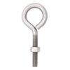 Hampton 3/8 in. x 4 in. L Stainless Steel Eyebolt Nut Included (Pack of 5)