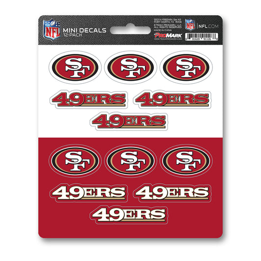NFL - San Francisco 49ers 12 Count Mini Decal Sticker Pack