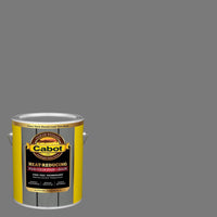 Cabot Heat-Reducing Solid Smooth Hampton Gray Water-Based Acrylic Stain and Sealer 1 gal (Pack of 4)