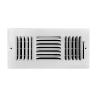 Tru Aire 4 in. H X 10 in. W 3-Way Powder Coat White Steel Wall/Ceiling Register