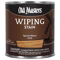 Old Masters Semi-Transparent Special Walnut Oil-Based Wiping Stain 0.5 pt. (Pack of 6)