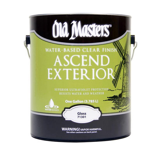 Old Masters Ascend Exterior Gloss Clear Water-Based Finish 1 gal (Pack of 2)