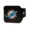 NFL - Miami Dolphins  Black Metal Hitch Cover - 3D Color Emblem