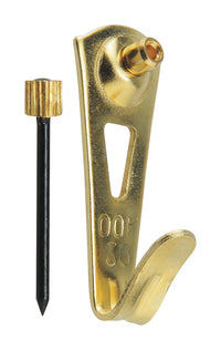 Hillman OOK Brass-Plated Blue Picture Hanger 30 lb (Pack of 12)