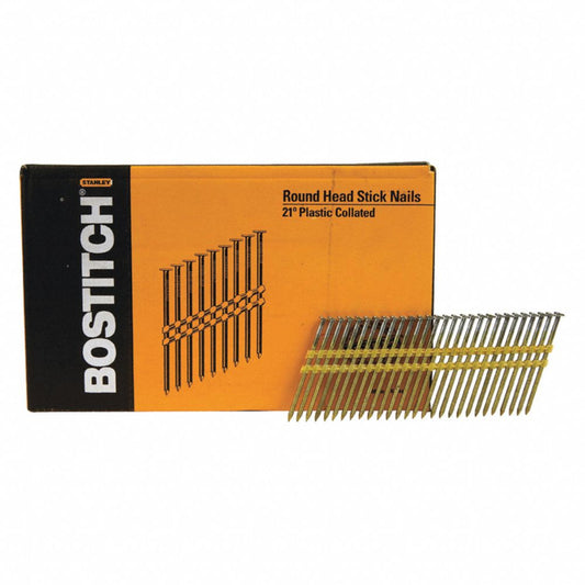 Bostitch 3 in. 10 Ga. Straight Strip Hot-Dip Galvanized Framing Nails 21 deg 4,000 pk