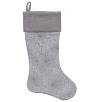 Dyno Gray Silver Bursts Christmas Stocking 20 in. (Pack of 12)