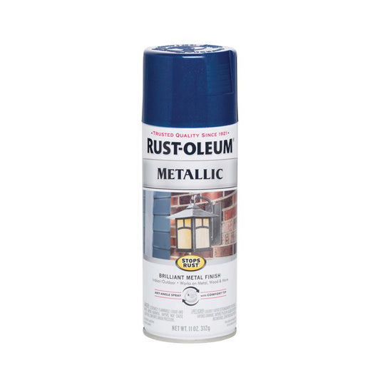 Rust-Oleum Stops Rust Cobalt Blue Metallic Spray Paint 11 oz.