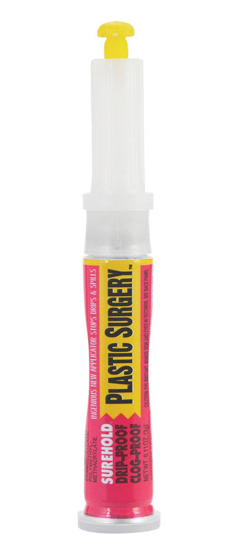 Surehold Plastic Surgery Clear High Strength Indoor/Outdoor Glue Liquid 0.11 oz. (Pack of 3)