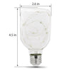 Feit Square E26 (Medium) LED Bulb Multi-Colored 1 Watt Equivalence 1 pk