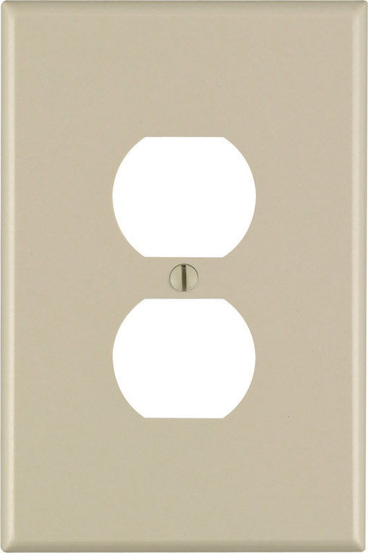 Leviton Ivory 1 gang Nylon Duplex Outlet Wall Plate 1 pk (Pack of 25)