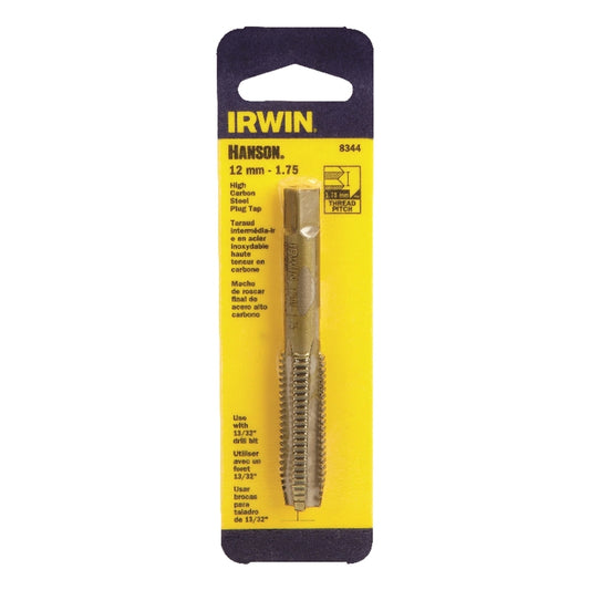 Irwin Hanson High Carbon Steel Metric Plug Tap 12 - 1.75 mm 1 pc