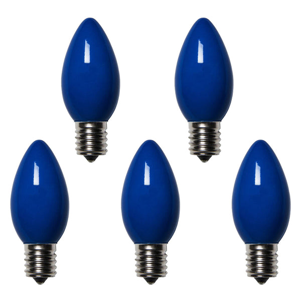 Bombillas de repuesto para luces navideñas Holiday Bright Lights, incandescentes, C9, color azul, 25 unidades, 0,08 pies