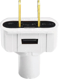 Leviton Commercial and Residential Vinyl Non-Polarized Plug 1-15P 18-14 AWG 2 Pole 2 Wire