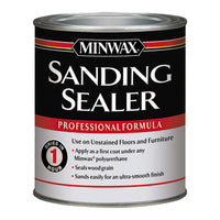 Minwax Sanding Sealer Satin Clear Water-Based Sanding Sealer 1 qt (Pack of 4)