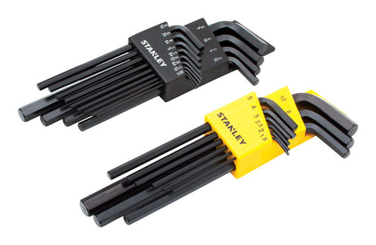 Stanley Multi-Size Metric and SAE Long Arm Hex Key Set 22 pc