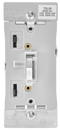 Leviton White 600 W Toggle Dimmer Switch 1 pk - Open Box