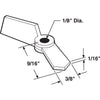 Prime-Line White Nylon Turn Button 9/16 in. L X 0.38 in. H 1 pk - Open Box