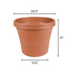Bloem Terra 17 in. H X 20.5 in. W Resin Traditional Planter Terra Cotta