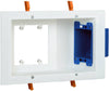 Carlon Rectangle Plastic 3 gang Electrical Box White