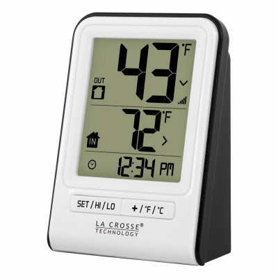 La Crosse Technology 140 deg Wireless Thermometer 2.64 in. L X 1.38 in. W White