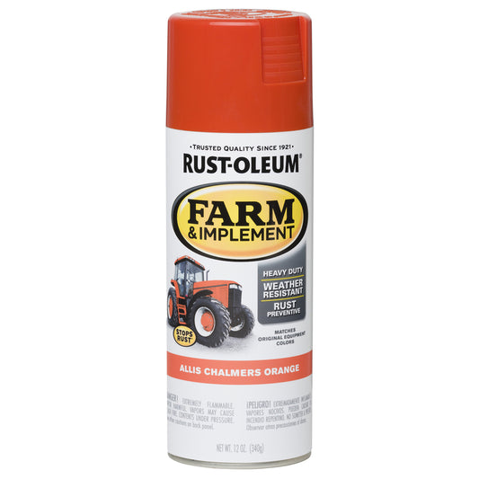 Rust-Oleum Specialty Indoor and Outdoor Gloss Allis Chalmers Orange Farm & Implement 12 oz (Pack of 6).