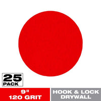 Diablo Hook and Lock 9 in. L X 9 in. W Aluminum Oxide 120 Grit Medium Drywall ROS Disk