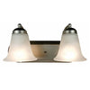 Bel Air Lighting Rusty Brushed Nickel Silver 2 lights Incandescent Vanity Light Wall Mount