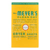 Mrs. Meyer's Clean Day Honeysuckle Scent Fabric Softener Sheets 80 oz. 80 pk (Pack of 12)