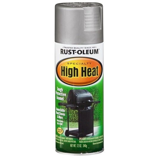 Rust-Oleum Specialty Satin Silver High Heat Spray Paint 12 oz. (Pack of 6)