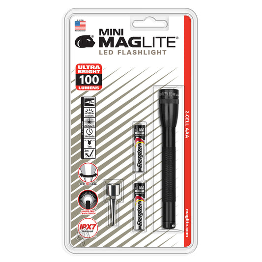 Maglite Mini 100 lm Black LED Flashlight AAA Battery