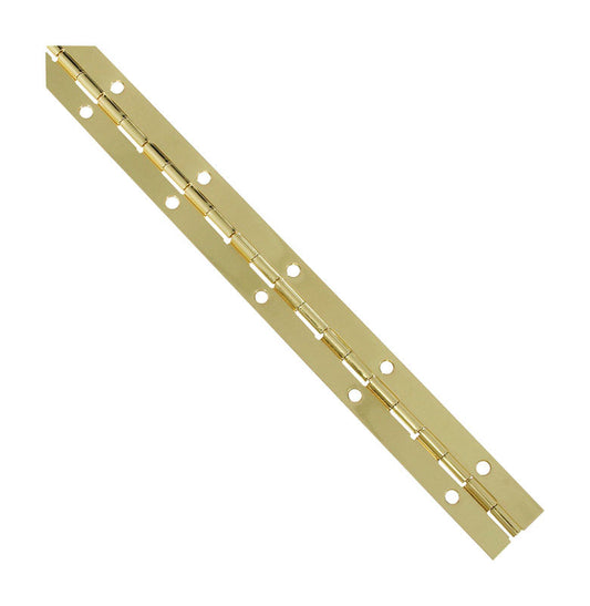 National Hardware 12 in. L Brass-Plated Continuous Hinge 1 pk