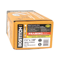 Bostitch StrapShot 1-1/2 in. L X 10 Ga. Straight Strip Galvanized Metal Connector Nails 35 deg 1000 pk - Deal of The Week