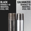 STZ Industries 1/2 in. MIP each X 1/2 in. D MIP Galvanized Steel 9 in. L Nipple
