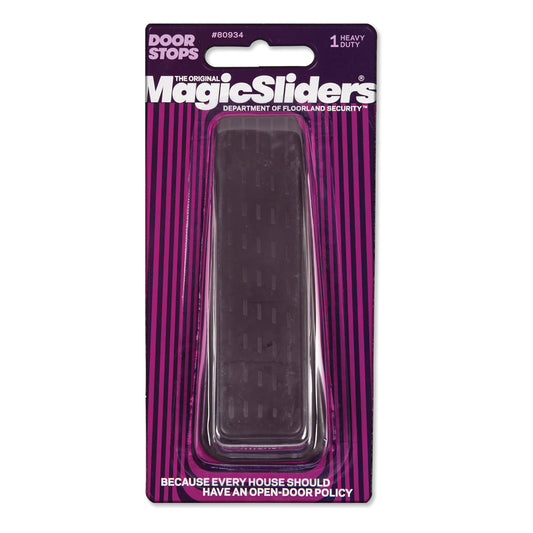 Magic Sliders 1-3/16 in. H X 6-5/16 in. W X 2-1/2 in. L Heavy Duty Rubber Brown Door Stop (Pack of 6).