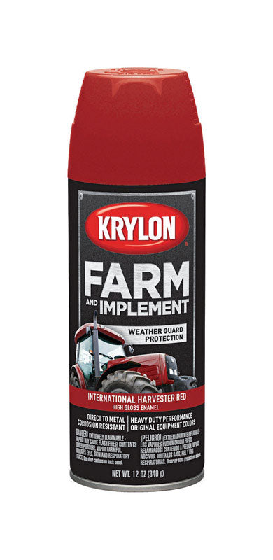 Krylon Weather Guard Protection Gloss International Harvester Red Farm & Implement Spray Paint 12 oz. (Pack of 6)