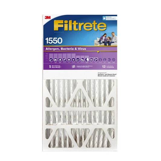 Filtrete 16 in. W X 25 in. H X 5 in. D Polyester 12 MERV Pleated Allergen Air Filter (Pack of 2)