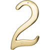 Hillman 4 in. Gold Brass Nail-On Number 2 1 pc (Pack of 3) - Open Box