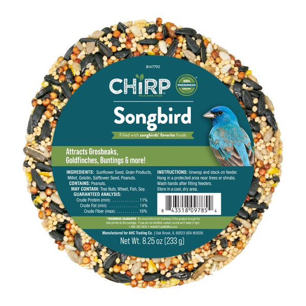 Chirp pastel de semillas para aves silvestres Songbird, 8.25 oz (paquete de 6)