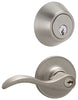 Schlage Seville Satin Nickel Lever and Single Cylinder Deadbolt 1-3/4 in.