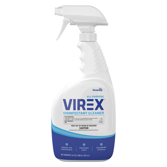 Diversey Virex Citrus Blend  Disinfectant Deodorizer and Cleaner 32 oz 1 pk (Pack of 8)