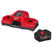 Milwaukee M18 8 Ah Lithium-Ion Battery and Charger 2 pc