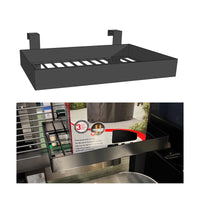 12 in. H X 8 in. W X 12 in. D Black Metal Grill Divider Fence Mini Shelf Display