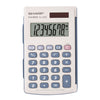 Sharp Blue/Gray 8 digit Solar Powered Pocket Calculator