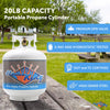 Flame King Powder Coated High Grade Steel Welded Propane Cylinder 20 lbs.