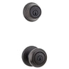 Kwikset Cove Venetian Bronze Knob and Single Cylinder Deadbolt 1-3/4 in.