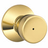 Schlage Bell Bright Brass Privacy Lockset 1-3/4 in.