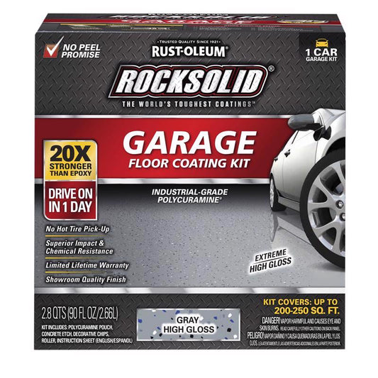 Rust-Oleum Rock Solid Gray Garage Floor Coating Kit 76 oz.