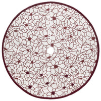 Dyno Ivory/Red Poinsettia Tree Skirt (Pack of 4)