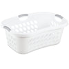 Sterilite White Ultra Hip Holder Laundry Basket 26-3/8 L x 10 H x 18-1/8 W in. (Pack of 6)